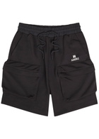 Amiri MA Logo Jersey Cargo Shorts Black
