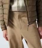 Moncler Pleated cotton straight pants