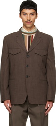 Paul Smith Brown Crêpe Four-Pocket Blazer