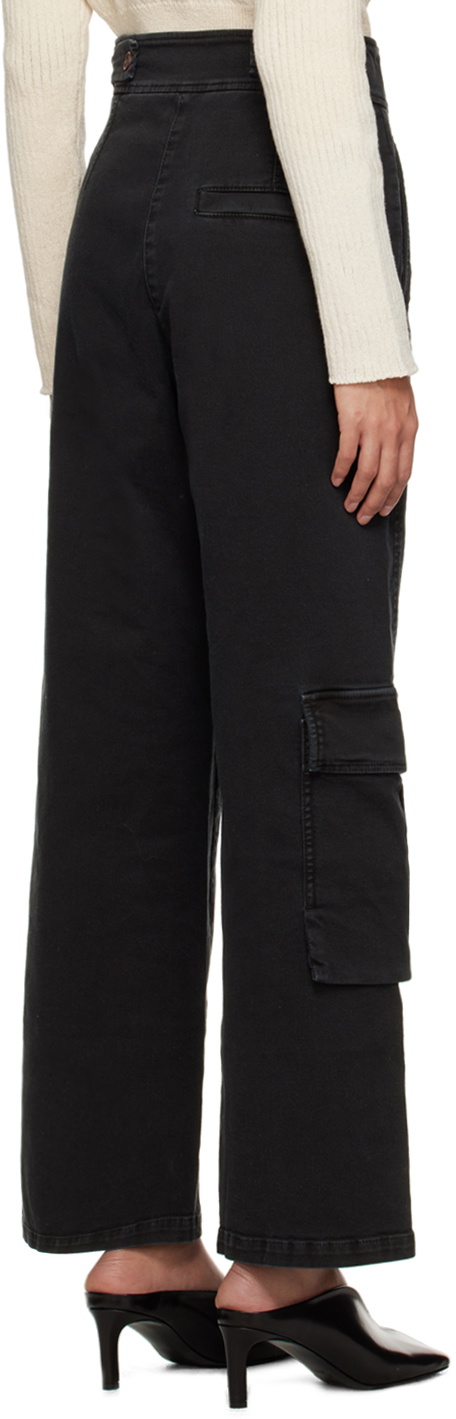 HALFBOY Black Cargo Trousers