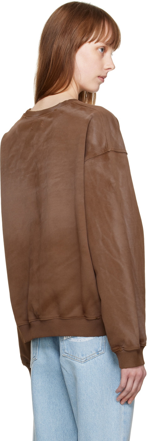GUESS USA Brown Embroidered Sweatshirt