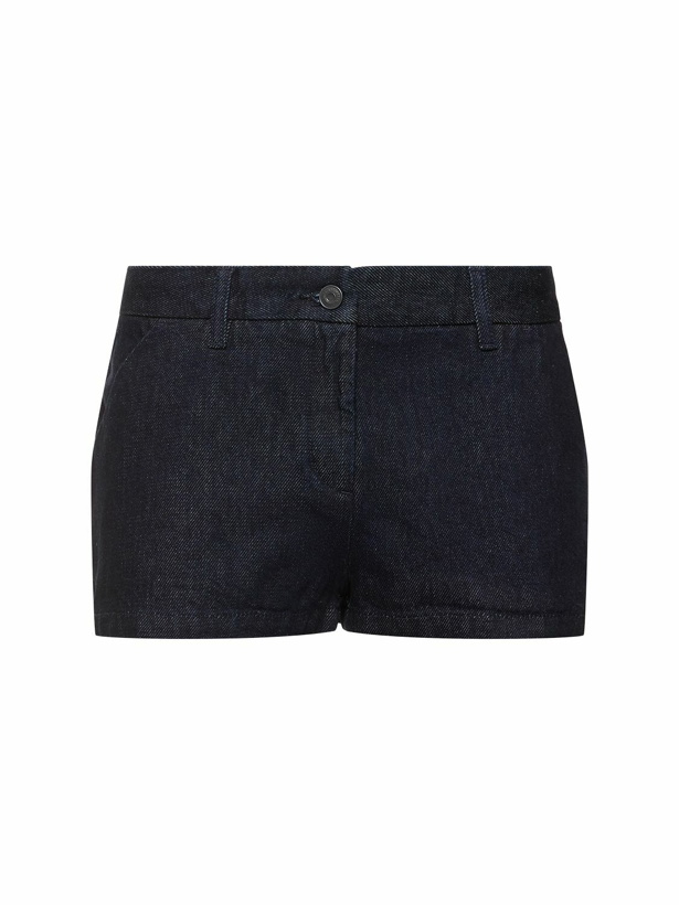 Photo: THE FRANKIE SHOP Kate Cotton Denim Mini Shorts