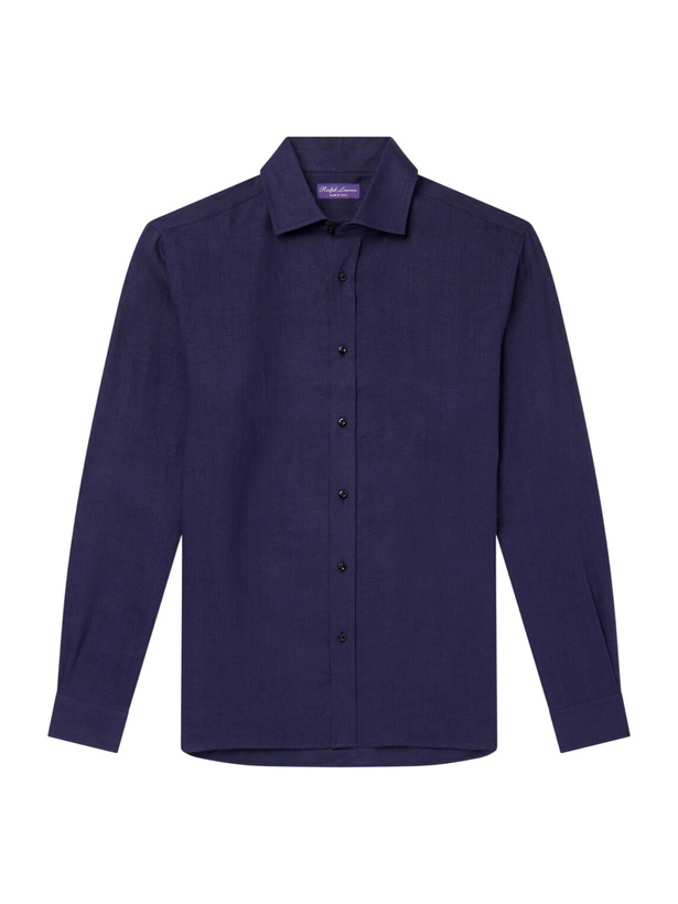 Photo: Ralph Lauren Purple label - Halton Linen Shirt - Blue