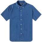 Polo Ralph Lauren Men's Seersucker Short Sleeve Shirt in Dark Indigo