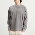 Danton Men's Long Sleeve Stripe T-Shirt in Grey/Black Stripe