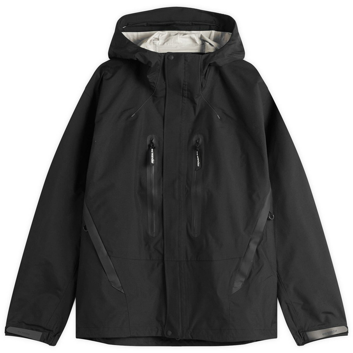 Photo: and wander Men's 2.5L Hiker Rain Jacket in Black