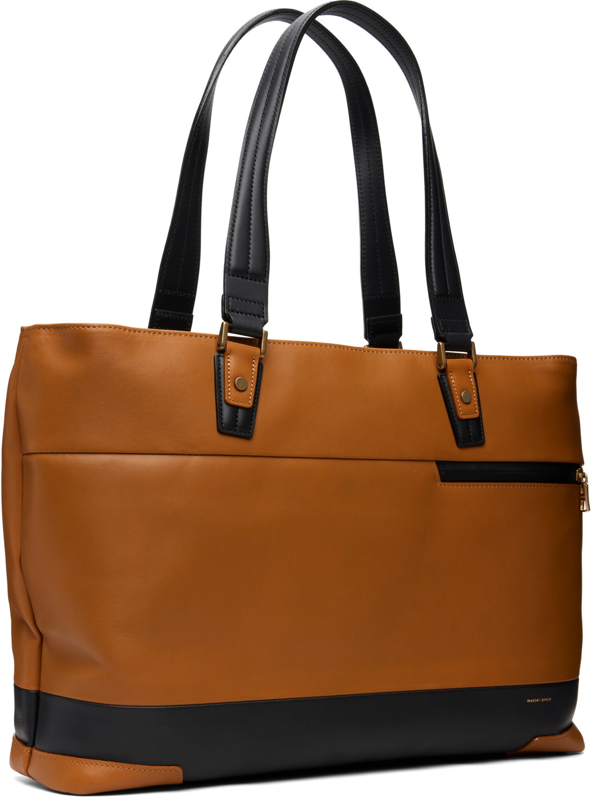 master-piece Brown Gloss Tote