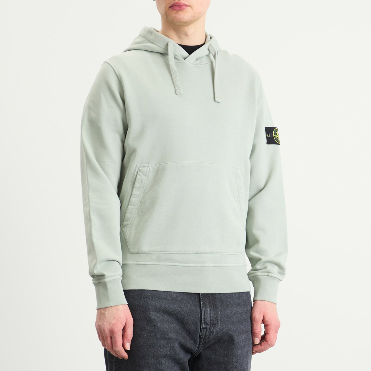 Stone Island Men's Garment Dyed Hoodie in Sage