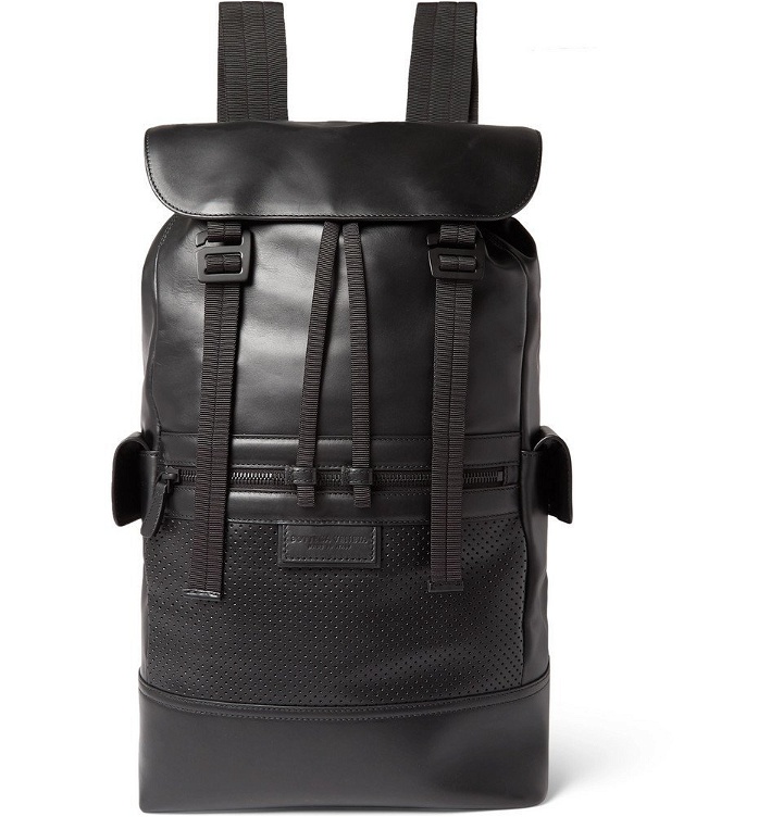 Photo: Bottega Veneta - Leather Backpack - Black