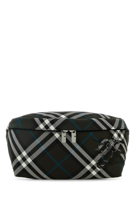 Photo: Burberry Checked Ekd Motif Belt Bag