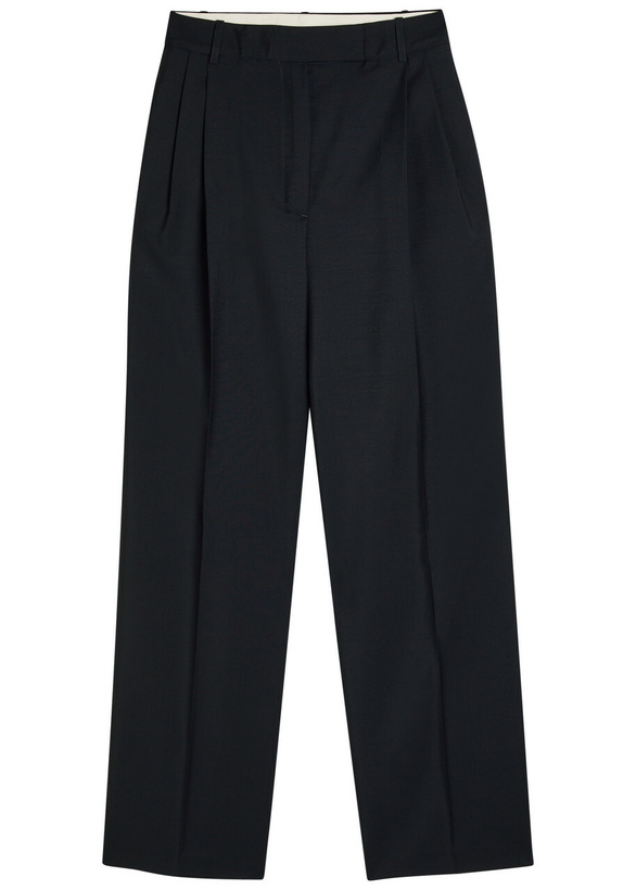 Photo: Rohe Wool-blend Straight-leg Trousers Navy