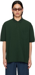 nanamica Green Press-Stud Polo