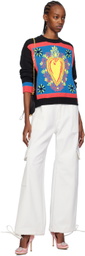 Moschino Black Intarsia Sweater