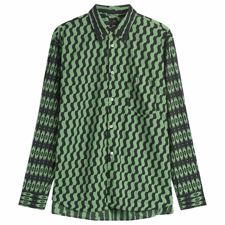 Photo: Comme des Garçons Homme Plus Men's Printed Long Sleeve Shirt in Green