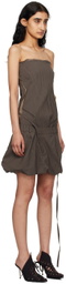 Ottolinger Brown Deconstructed Minidress