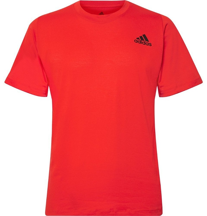 Photo: Adidas Sport - FreeLift Sport Prime Lite Climalite T-Shirt - Red