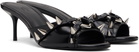 ABRA Black Heart Heeled Sandals
