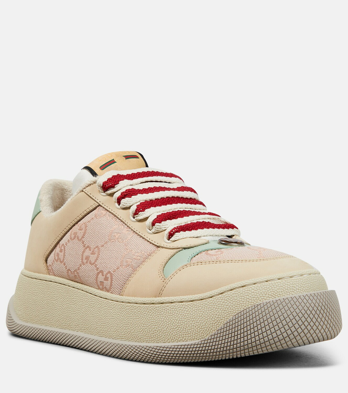 Gucci Screener GG leather-trimmed canvas sneakers Gucci