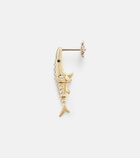 Yvonne Léon Marlin Pm 9kt gold single earring with diamonds