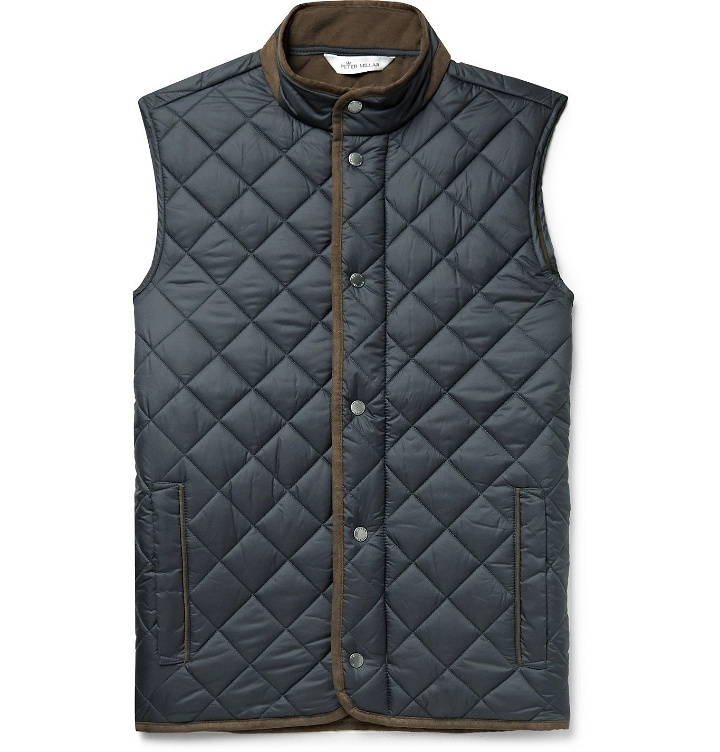 Photo: Peter Millar - Essex Microfibre-Trimmed Quilted Shell Gilet - Black