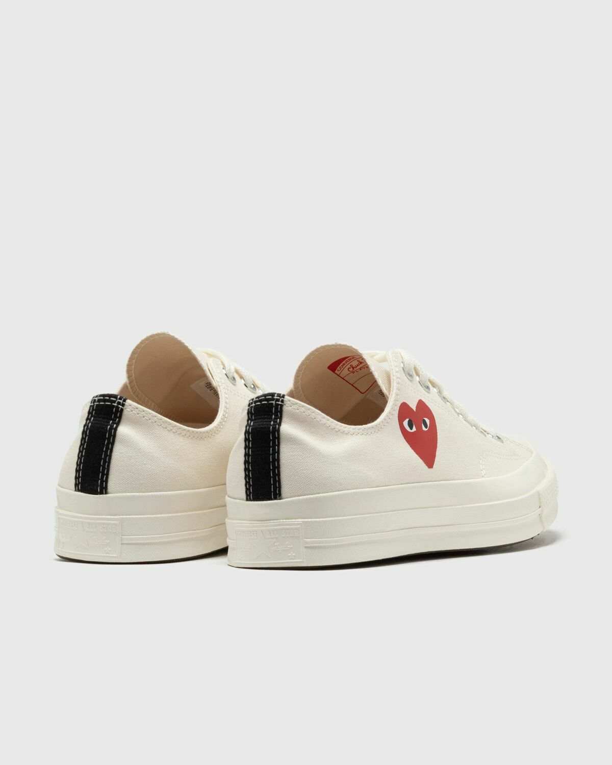 Comme des Garçons Play X CONVERSE Chuck Taylor'70 Small Red Heart Low Top Beige Mens Lowtop