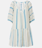 Velvet Selita tiered cotton jacquard minidress