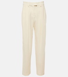 Brunello Cucinelli High-rise gabardine wide-leg pants