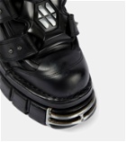 Vetements Gamer leather platform ankle boots