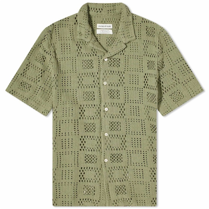 Photo: A Kind of Guise Men's Gioia Shirt in Sage Crochet