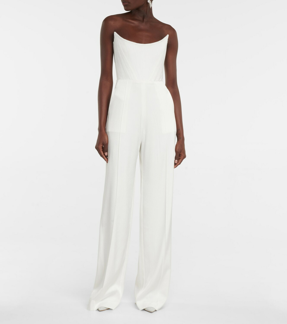 Alex Perry Bridal Slaine satin-crêpe jumpsuit