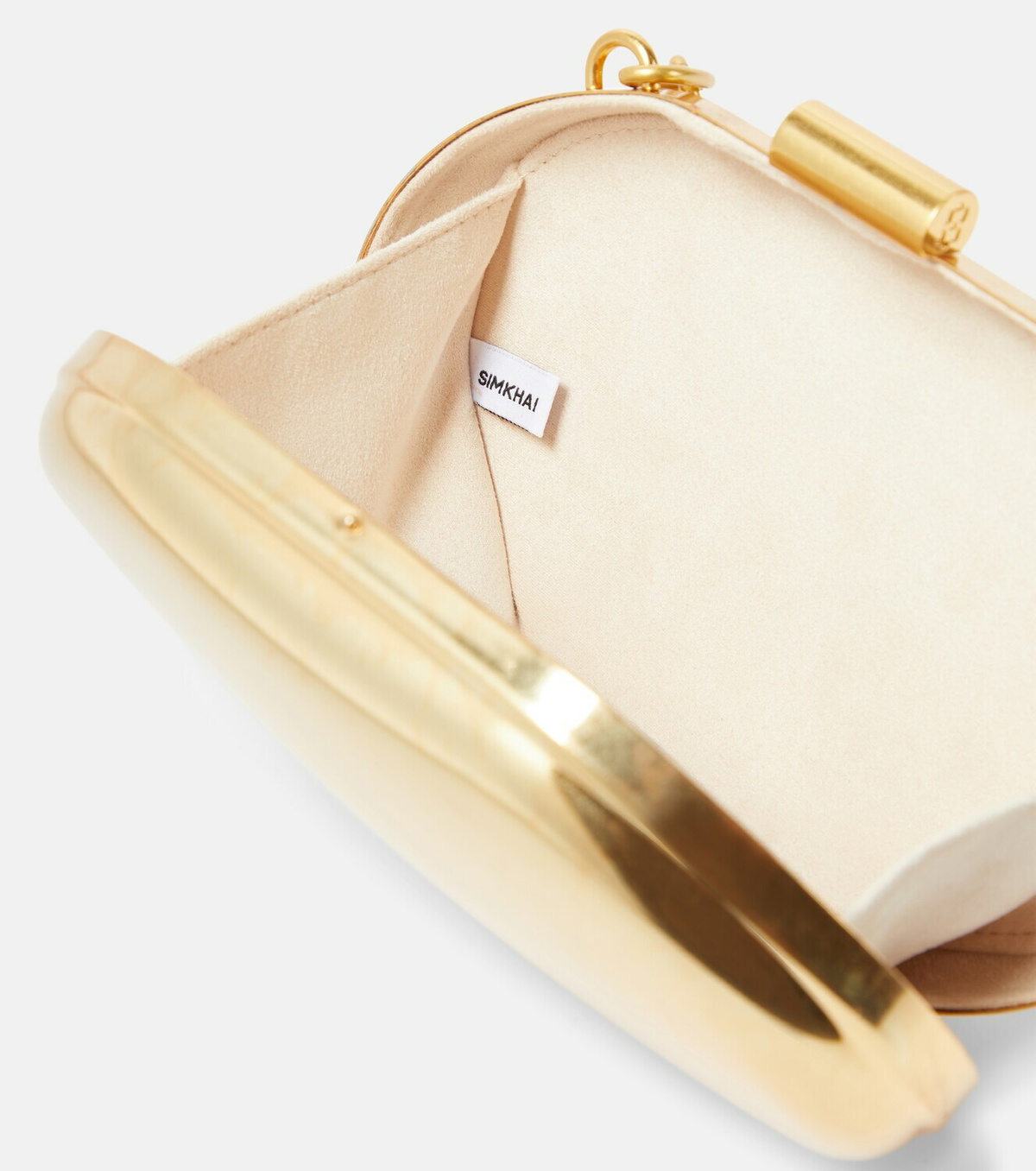 Simkhai Dylan Coral Clutch in Ivory Gold main image 1