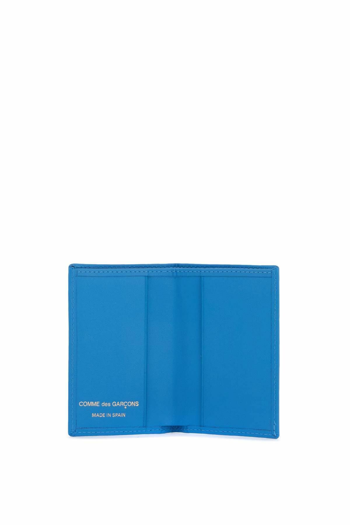 COMME DES GARCONS WALLET leather compact wallet Blue