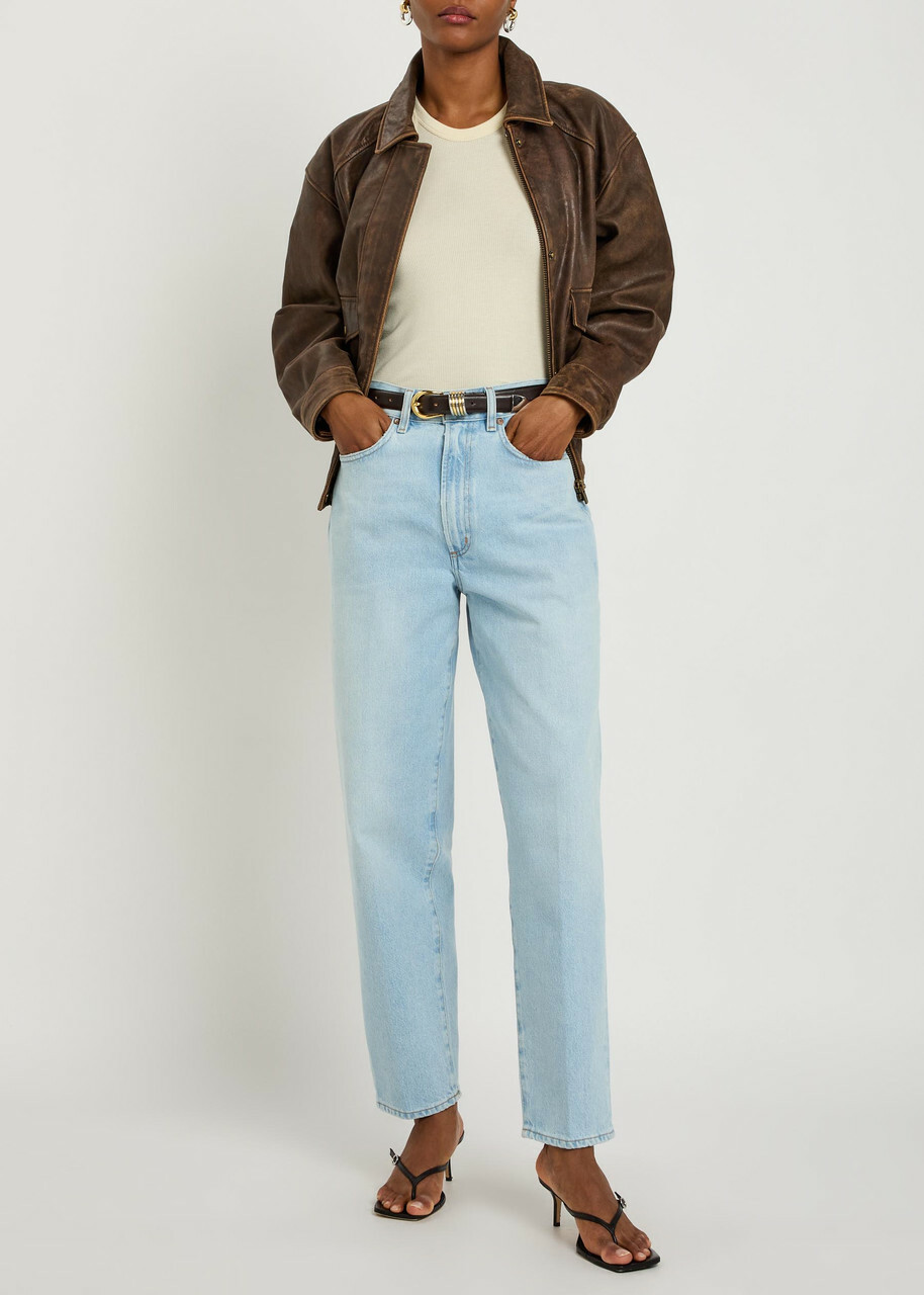 Agolde x Maria Mcmanus 80s Tapered-leg Jeans Light Blue