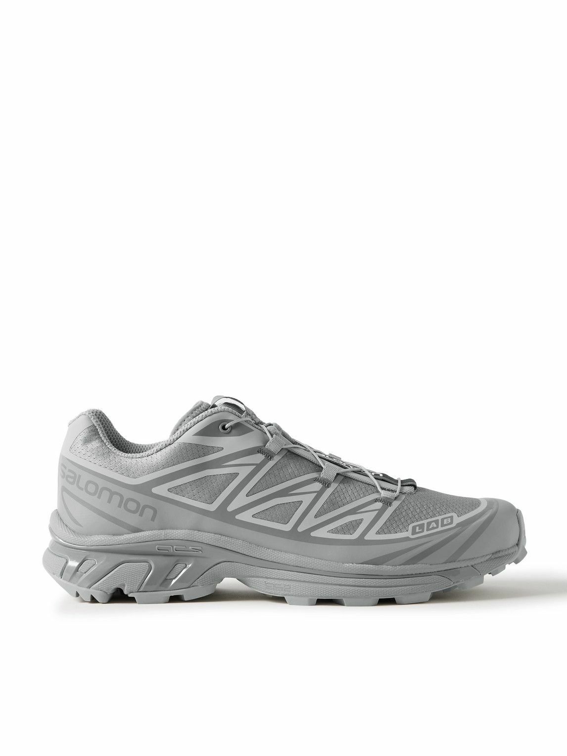 Salomon - XT-6 Rubber-Trimmed Mesh Sneakers - Gray