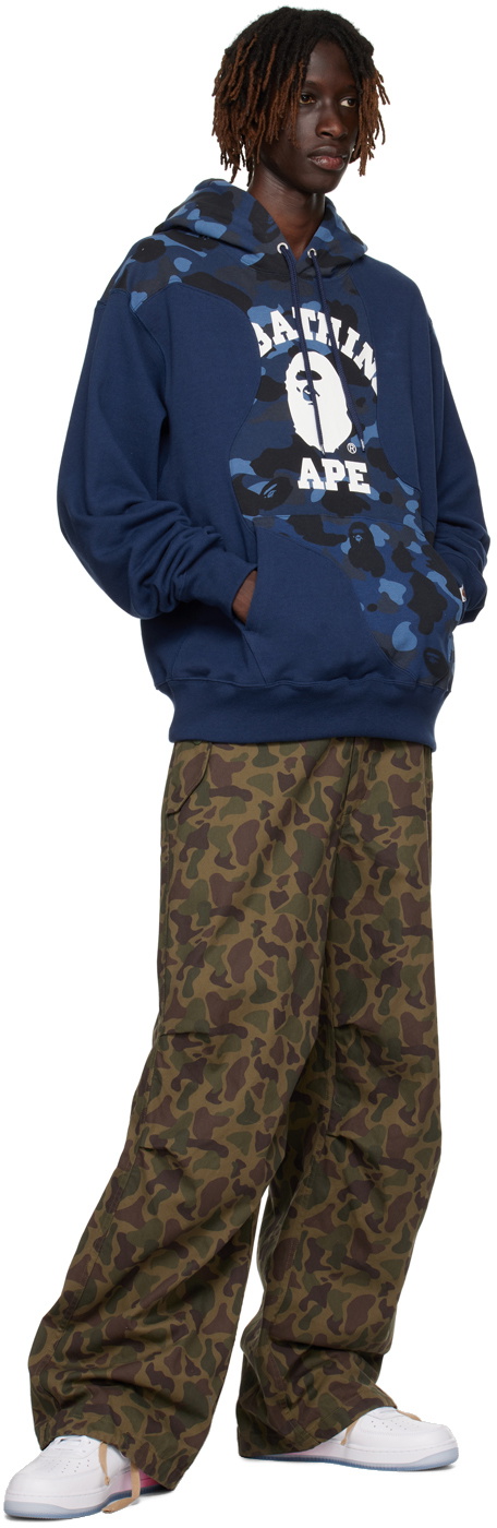 Navy blue cheap camo hoodie