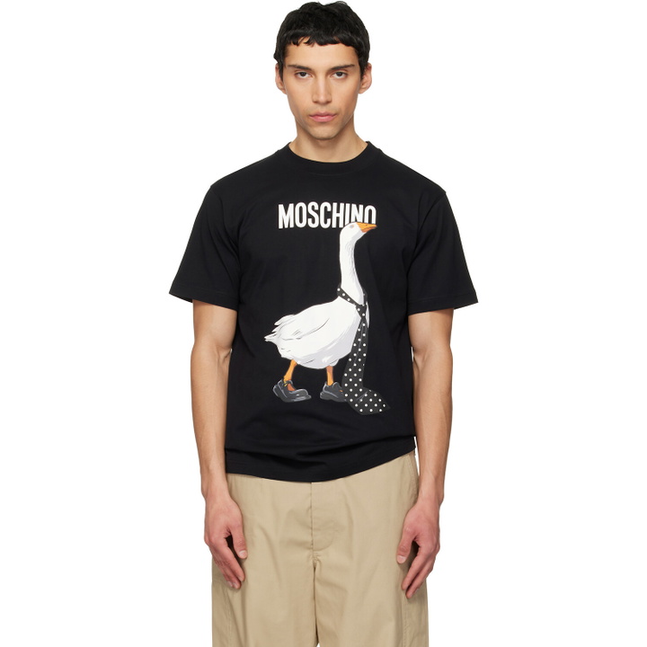 Photo: Moschino Black Goose Organic Cotton Jersey T-shirt