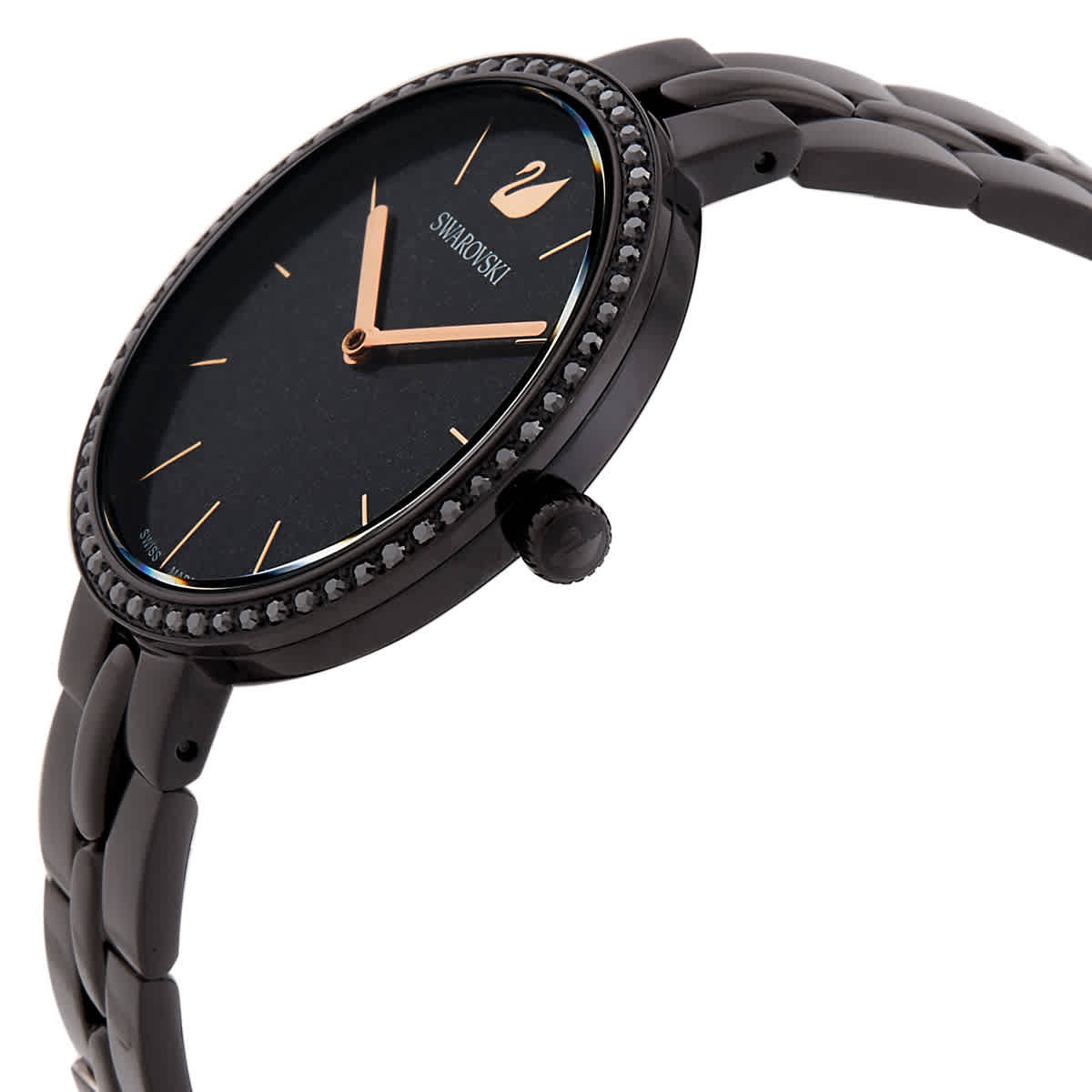 Swarovski Cosmopolitan Quartz Black Dial Watch 5547646 Swarovski
