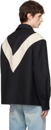 Valentino Black VLogo Signature Diagonal Wool Jacket
