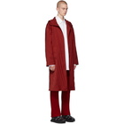 Valentino Red Pleated Parka