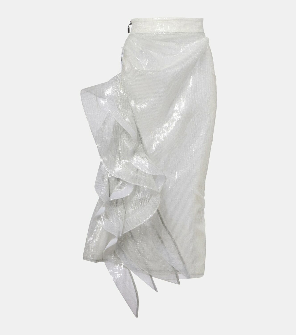 Maticevski Hymn ruffled sequined midi skirt