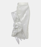 Maticevski Hymn ruffled sequined midi skirt