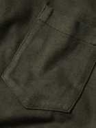 Massimo Alba - Flicudi Striped Slub Cotton-Jersey Polo Shirt - Green
