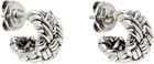 Bottega Veneta Silver Intreccio Small Earrings