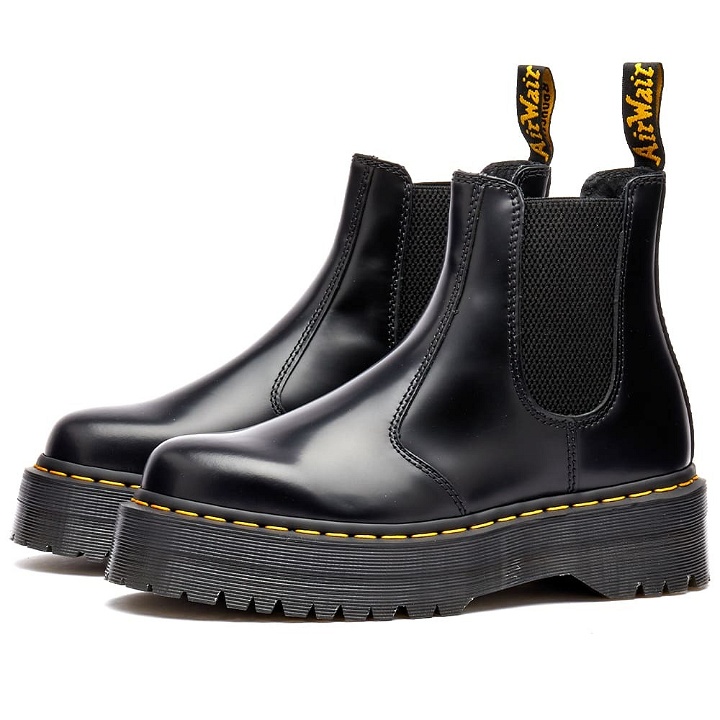 Photo: Dr. Martens Women's 2976 Quad Chelsea Boot in Black Polished Smooth