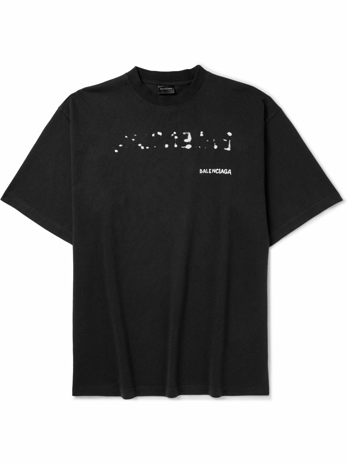 Balenciaga - Logo-Print Cotton-Jersey T-Shirt - Black Balenciaga