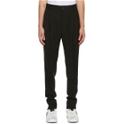 Dolce and Gabbana Black Wool Pleated Trousers