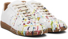 Maison Margiela White Paint Replica Sneakers