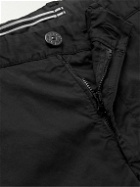 Stone Island - Tapered Logo-Appliquéd Cotton-Blend Gabardine Cargo Trousers - Black