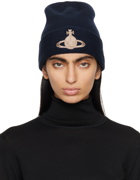 Vivienne Westwood Navy Classic Beanie