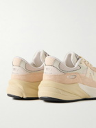 New Balance - 990v6 Leather-Trimmed Suede and Mesh Sneakers - Pink